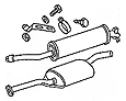 49 Uitlaatsysteem - viercilinder benzinemotor 1