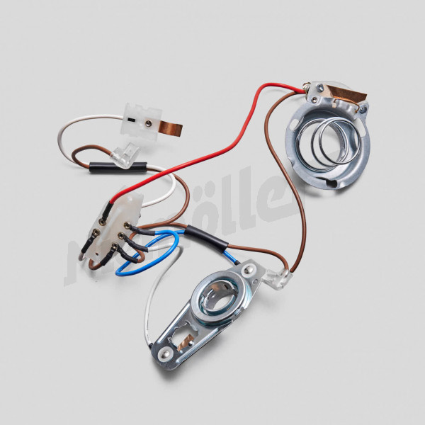 D 82 280 - Kabelsatz mit Lampenfassung für Hauptscheinwerfer und Nebellicht + Anschuß für Blinklicht, passend für Bilux, H1 + H4