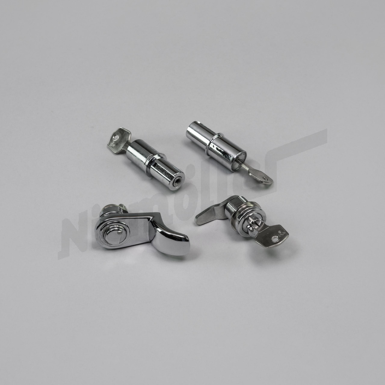 C 72 062f - Zestaw wkładek bębenkowych z kluczem alike 190SL od podwozia 7500412 ( 2x wkładka drzwiowa/ 1x zamek pokrywy bagażnika do 018347 / 1x zamek schowka )