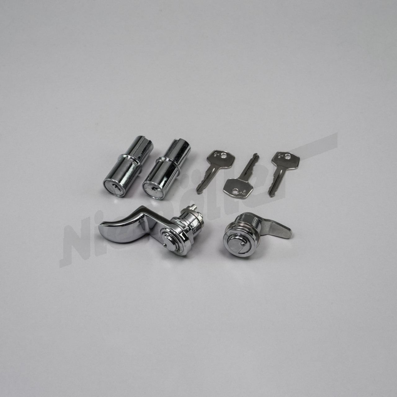 C 72 062f - Zestaw wkładek bębenkowych z kluczem alike 190SL od podwozia 7500412 ( 2x wkładka drzwiowa/ 1x zamek pokrywy bagażnika do 018347 / 1x zamek schowka )