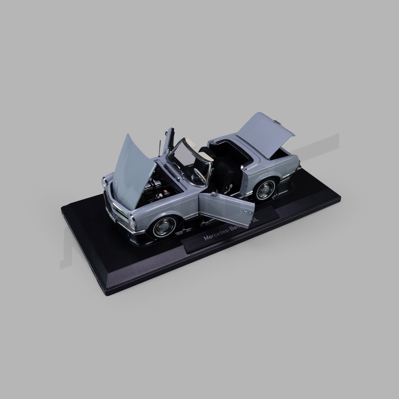 M 02 090 - M.B. W113 230SL, 1963, gray, hardtop black Limited 1000 pieces 1:18, Norev