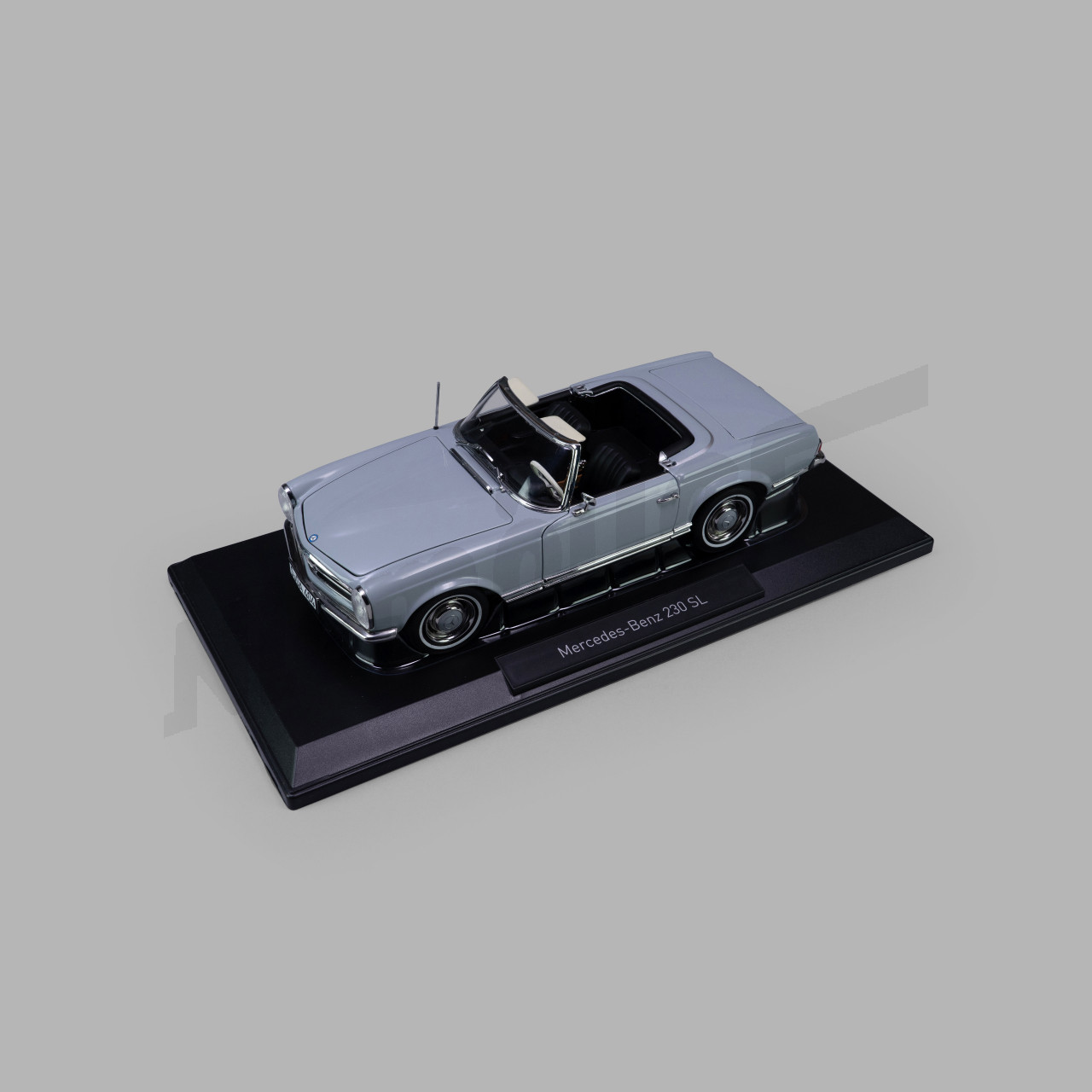 M 02 090 - M.B. W113 230SL, 1963, gray, hardtop black Limited 1000 pieces 1:18, Norev
