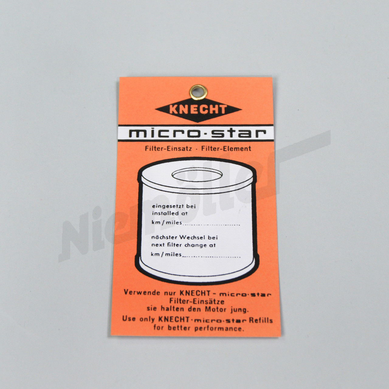 A 58 000p - Yağ değişim etiketi