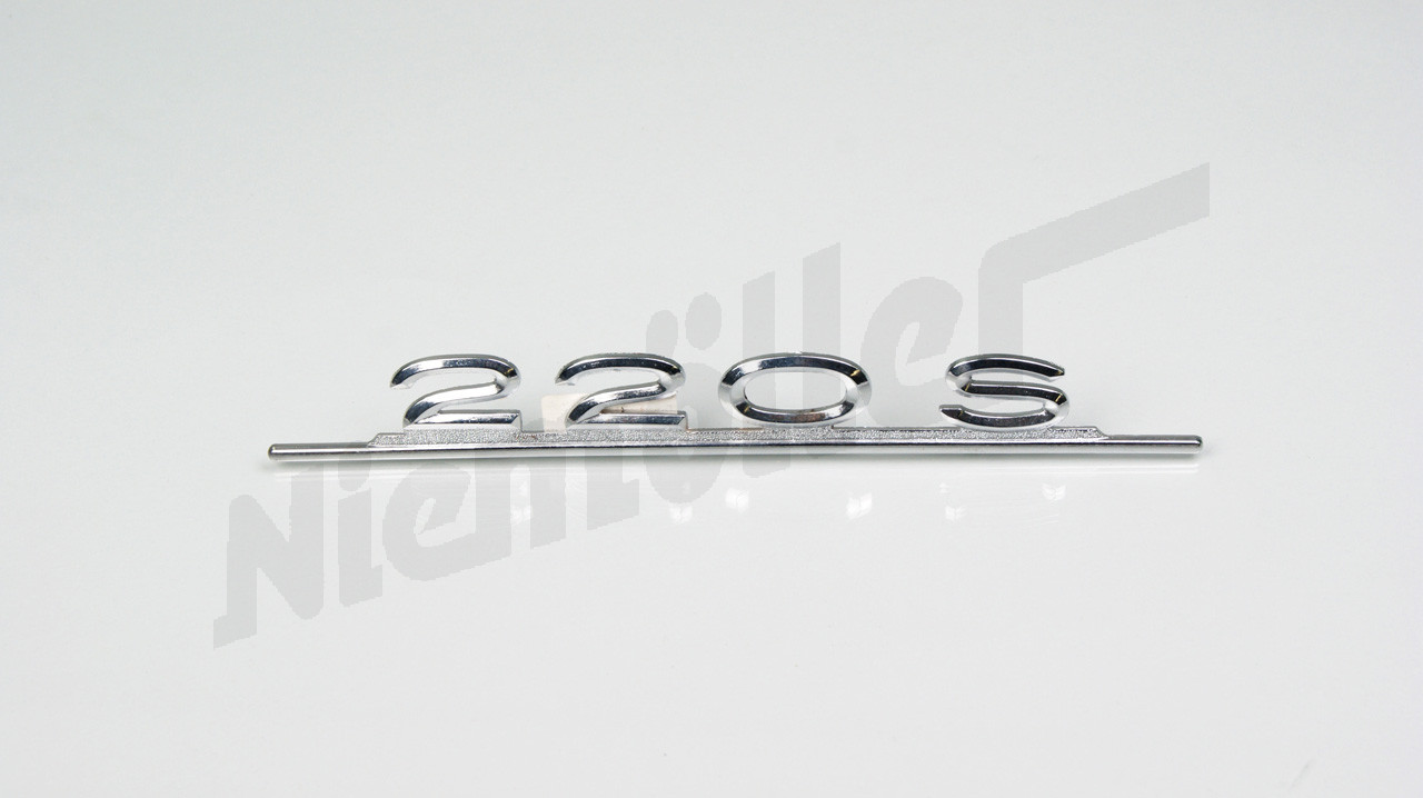 C 81 026b - Tabliczka znamionowa 220S na pokrywę bagażnika