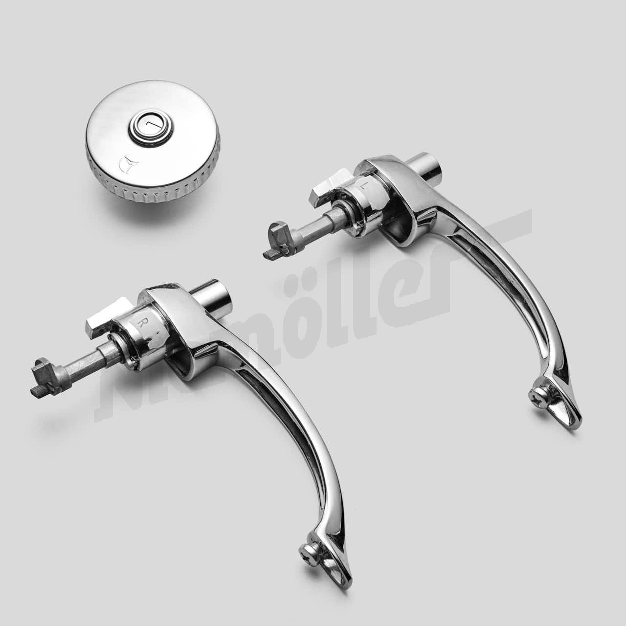 D 89 001 - Zestaw zamków 230SL/250SL do 002979 2x klamka drzwi / 1x zamek zbiornika / 2x klucz