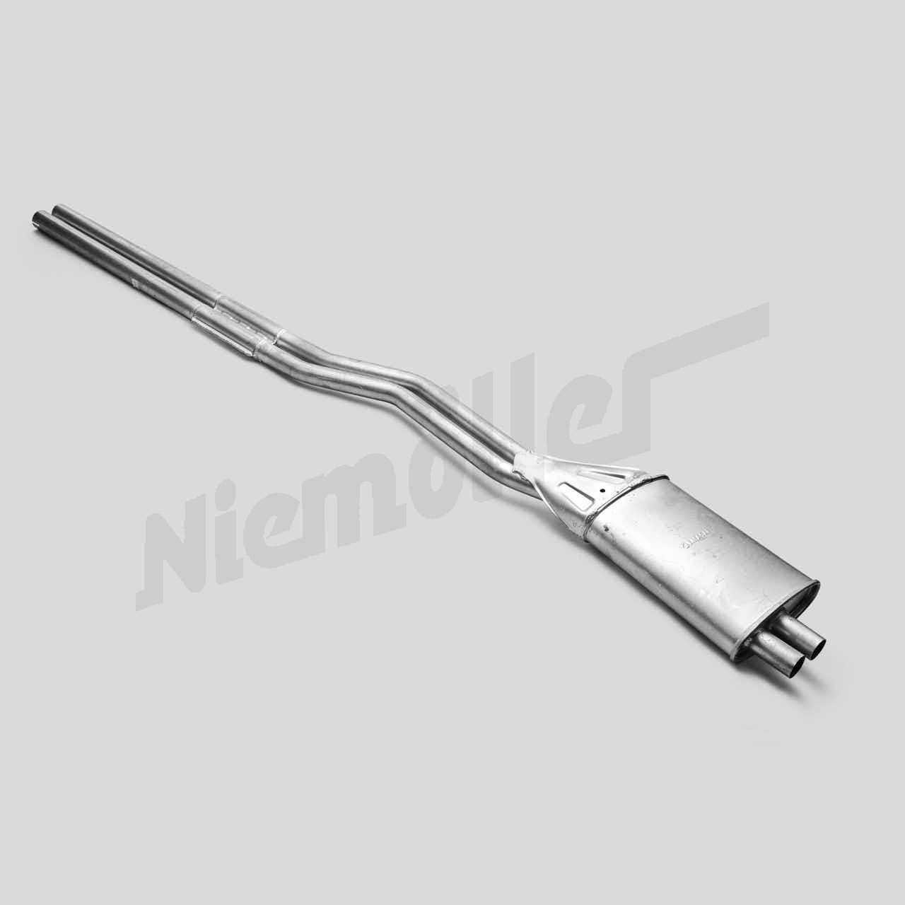 F 49 054b - Exhaust silencer middle (2-pipe) without connecting pieces to the rear silencer