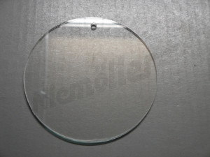 C 54 197g - Glas für Tachometer 190SL d = 110mm - Dicke = 3mm - Loch 4,5mm
