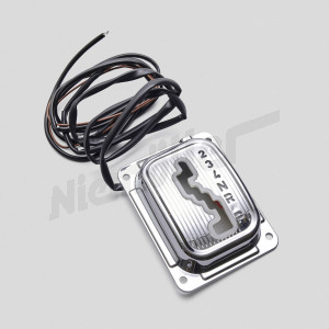 D 27 287 - Chrome switch box, illuminated, late. W108, W109, W111, W112, W113 reproduction made of plastic