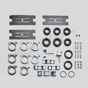 D 49 000g - Kit di montaggio del sistema di scarico W113 per sistema in acciaio inossidabile con morsetti senza terminali
