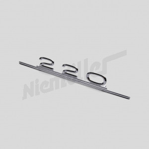 D 81 251 - Type 220 on trunk lid