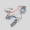 D 82 280 - Jeu de câbles avec douille de lampe pour projecteur principal et feu antibrouillard + raccord pour feu clignotant, convenant pour Bilux, H1 + H4