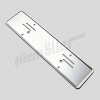 D 88 286 - Tapa de la placa de matrícula de acero inoxidable 52 cm