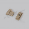 F 81 176c - Clip + cuscinetto per visiera parasole - beige 2 pezzi