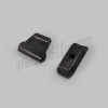 F 81 176e - Clip + cuscinetto per visiera parasole - marrone scuro 2 parti