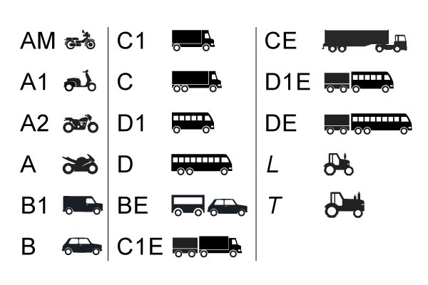 Fahrzeugklassen Führerschein